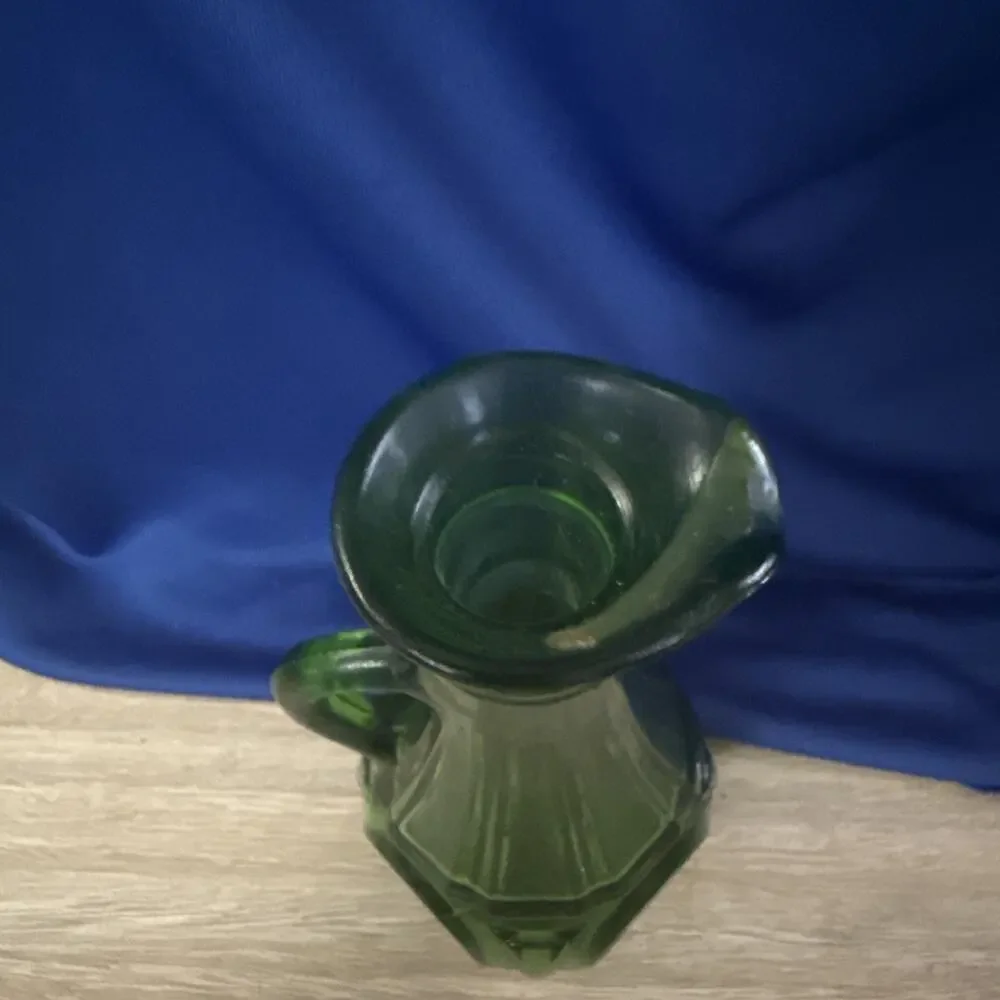 Wheaton Emerald Green Glass Bullseye Cruet Decanter 1970s No Stopper